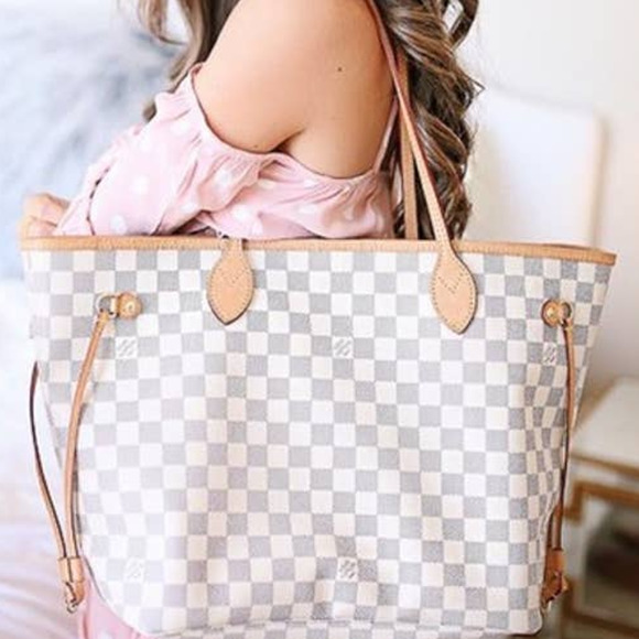 Lv Neverfull Bag Pink Inside Out